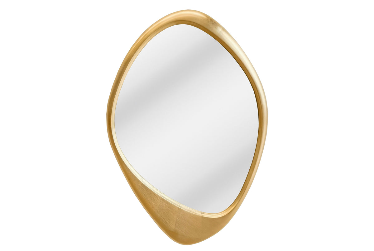 Asymmetrischer Wandspiegel ORGANIC 95cm gold flexibel aufhängbar
