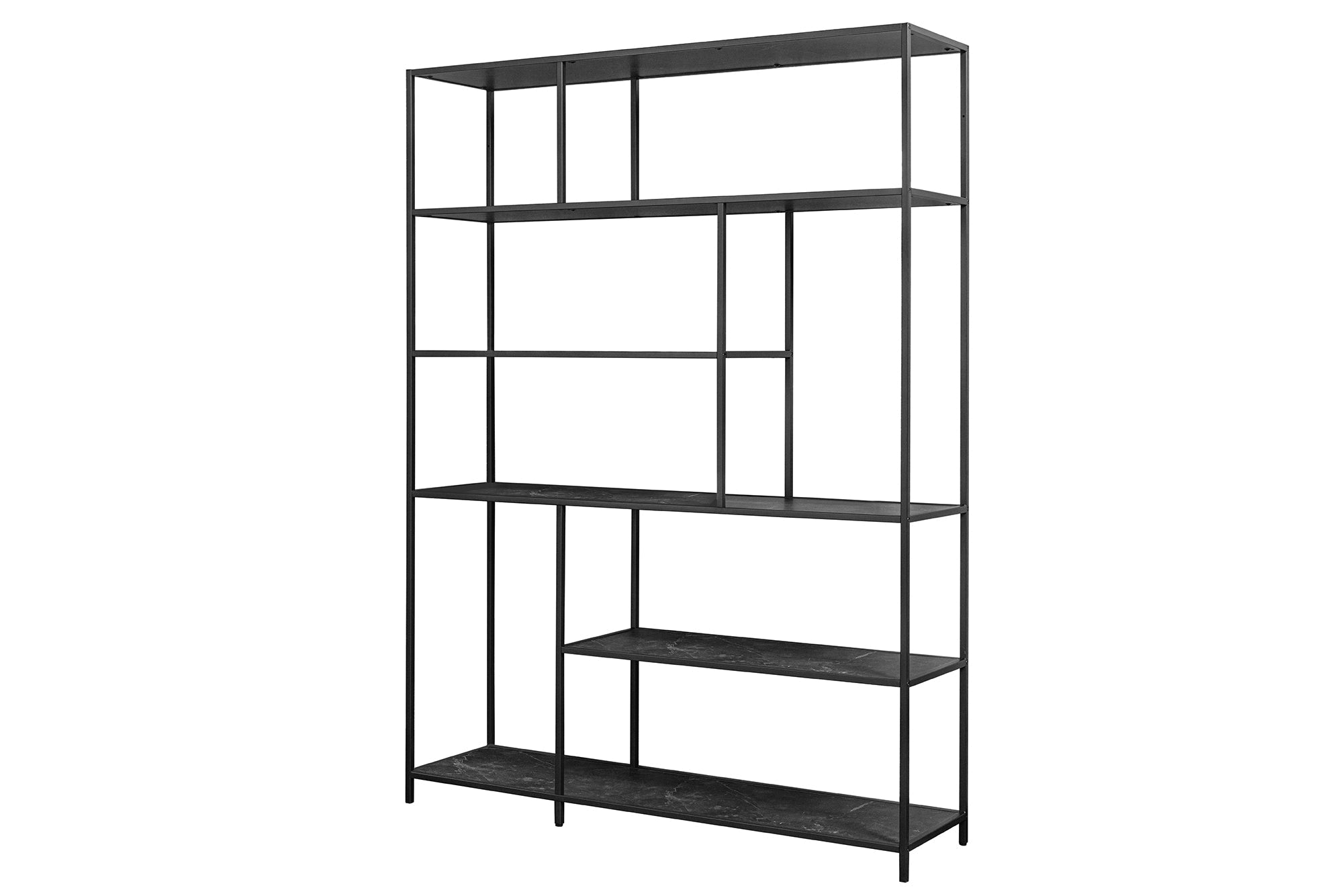 Bibliothèque moderne SLIM LINE 185x135cm structure métal graphite