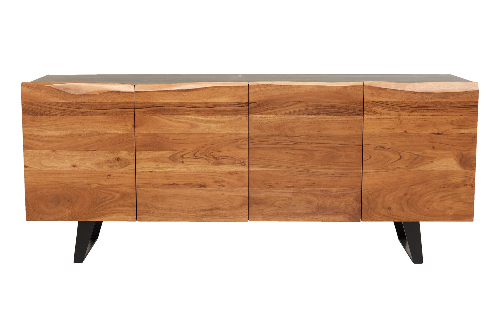 Buffet design industriel ORGANIC ARTWORK 180cm structure en fer et bois d’acacia massif