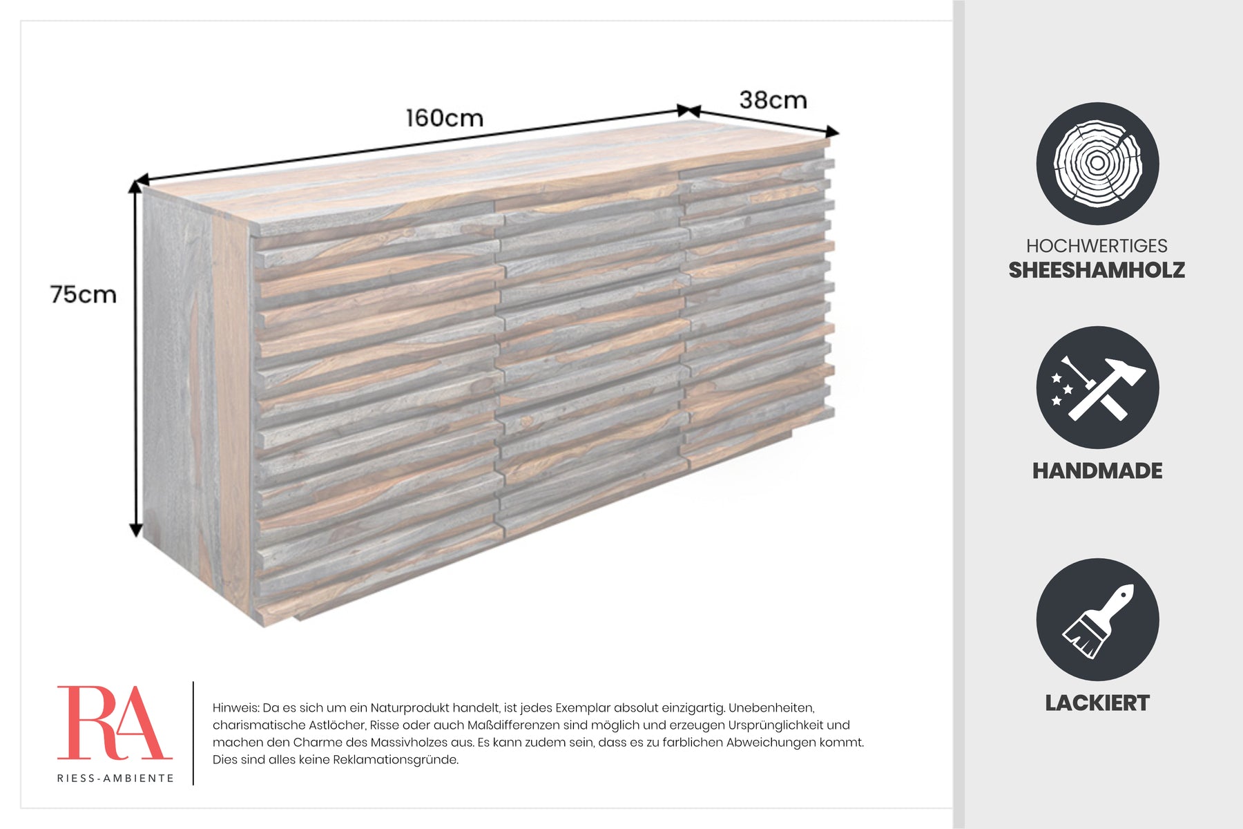 Dimensions de la table