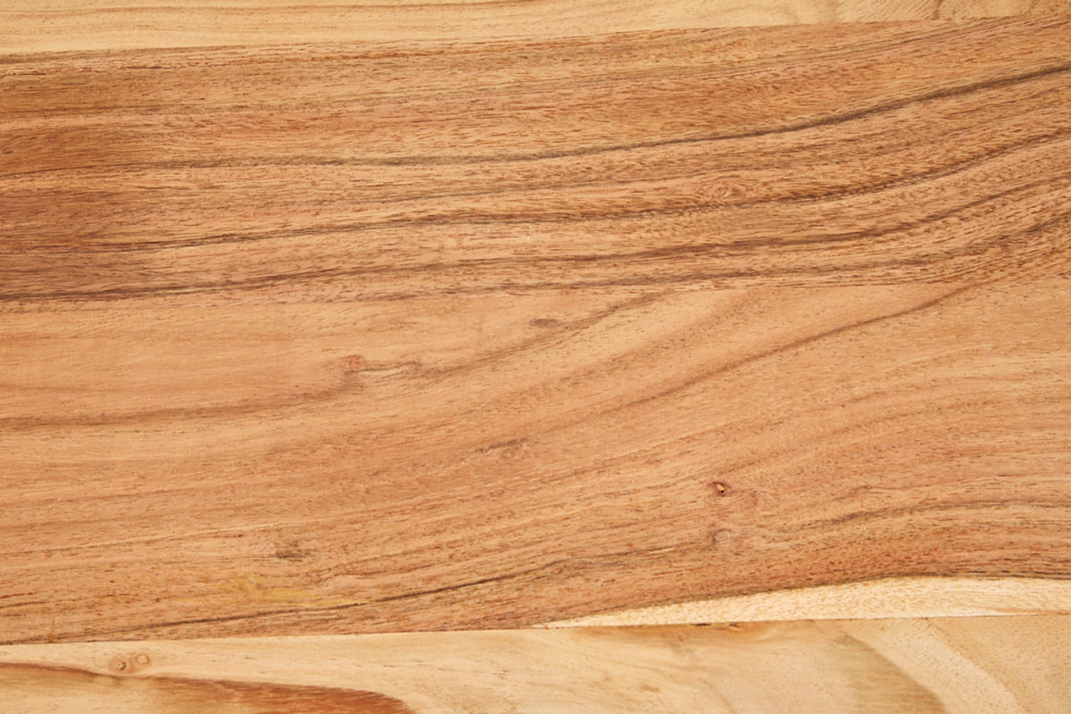 Buffet en bois massif RELIEF 160cm, commode en acacia avec façade élaborée