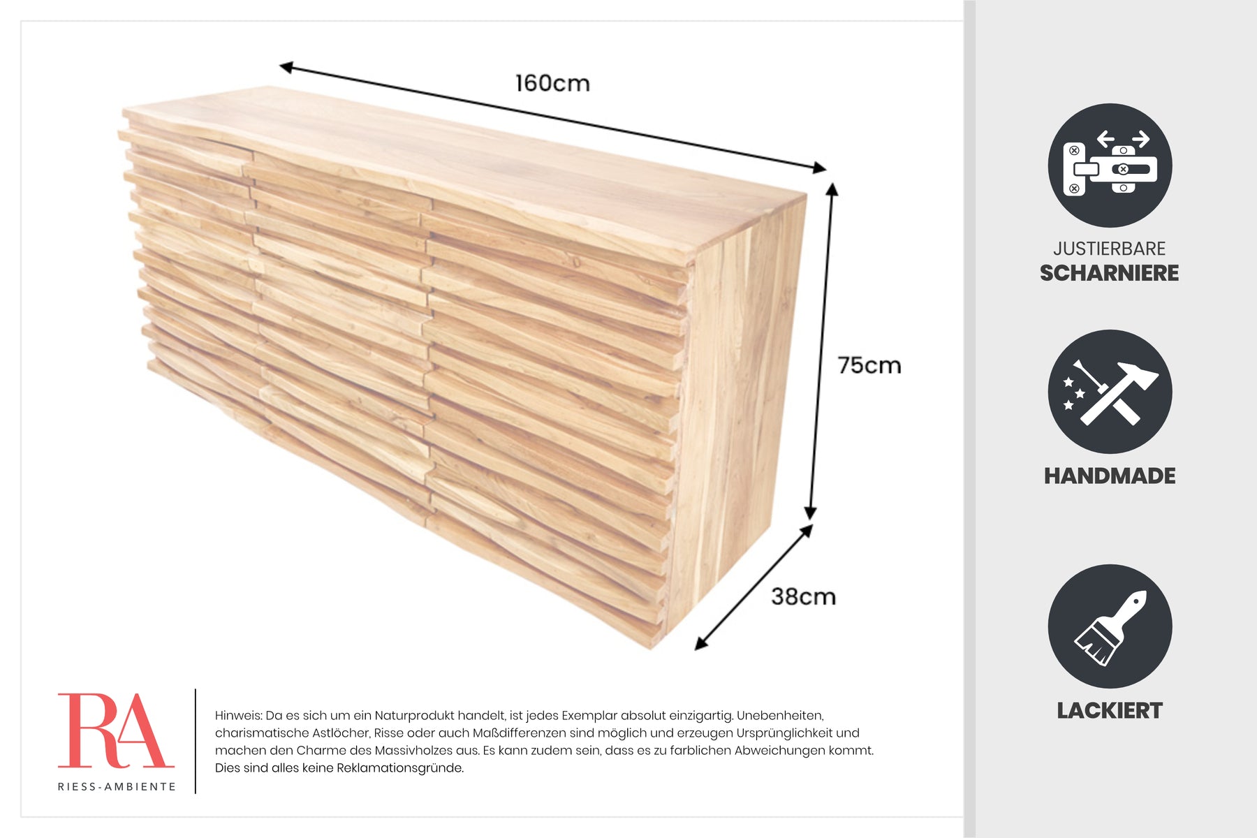 Dimensions de la table