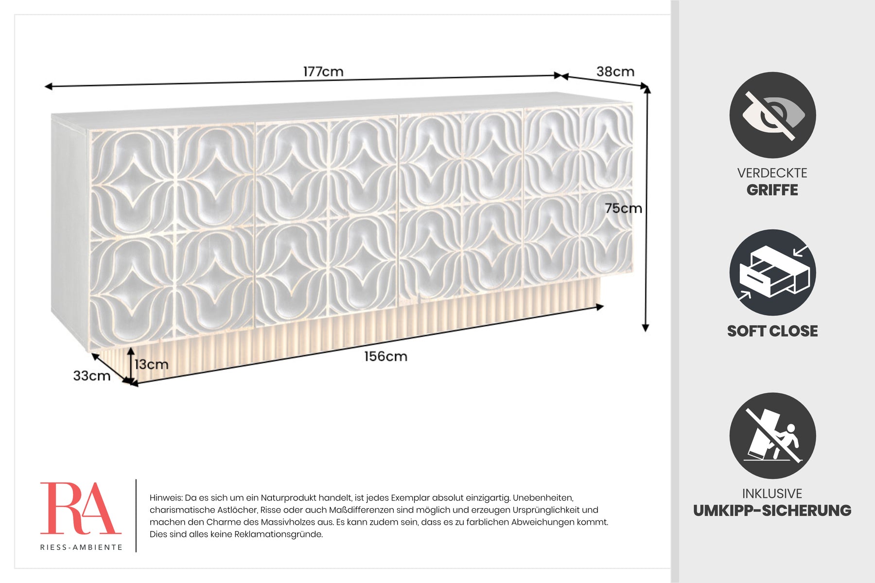 Dimensions de la table