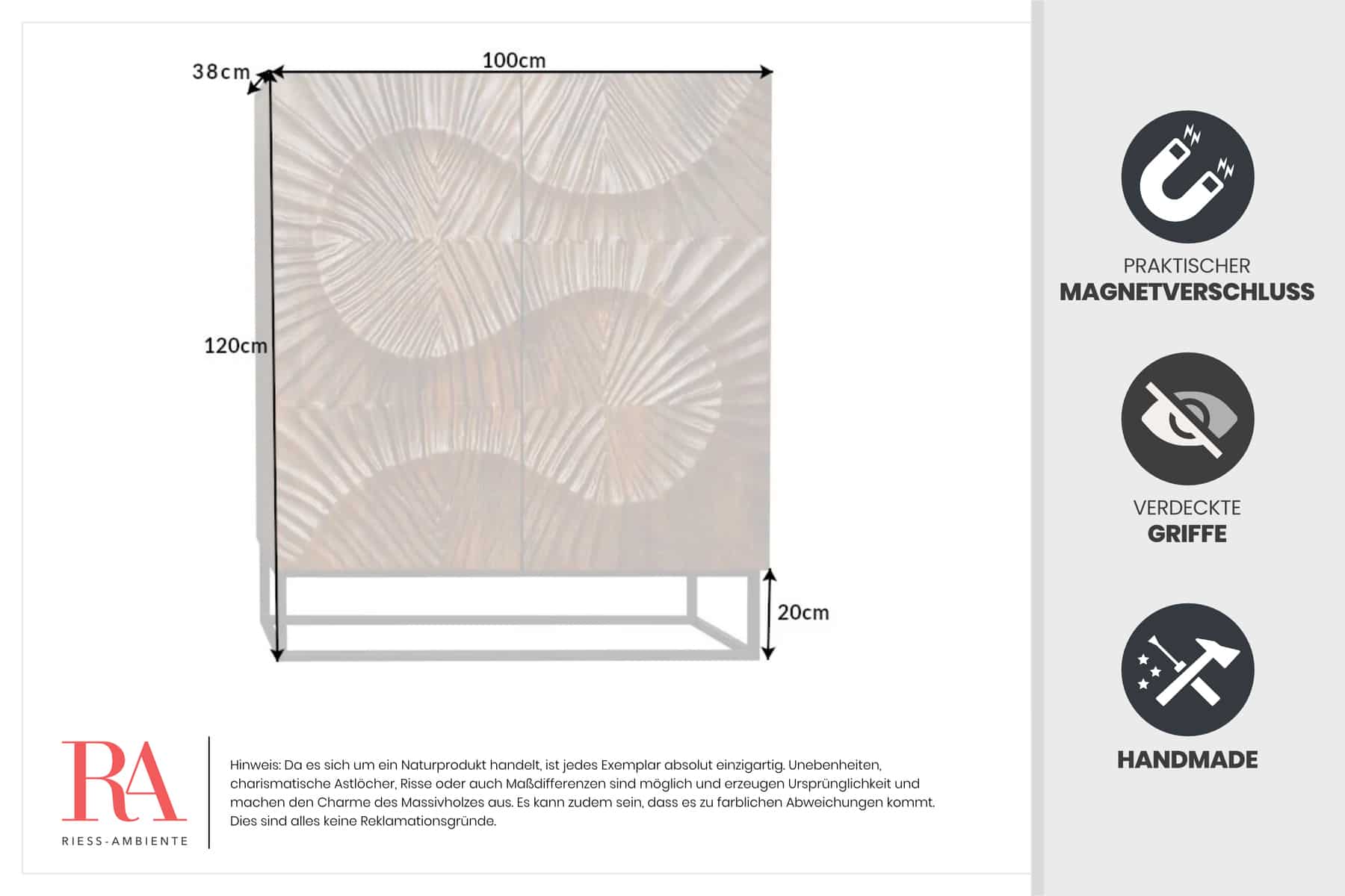 Dimensions de la table