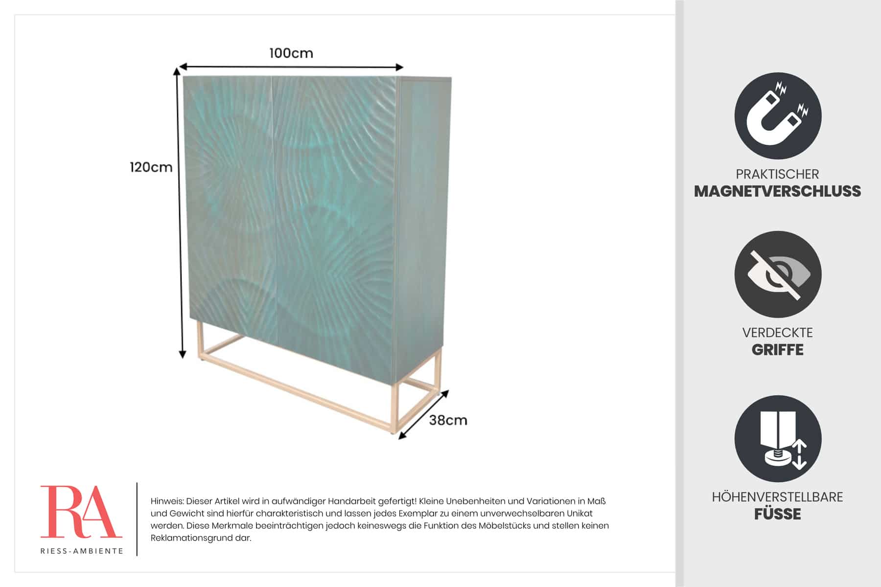 Dimensions de la table