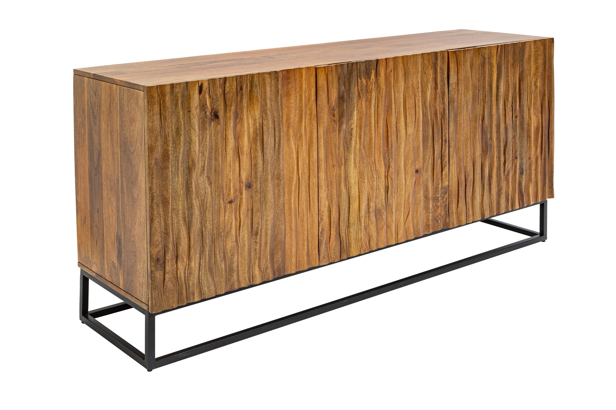 Buffet massif AMAZONAS 160cm en manguier naturel design façade