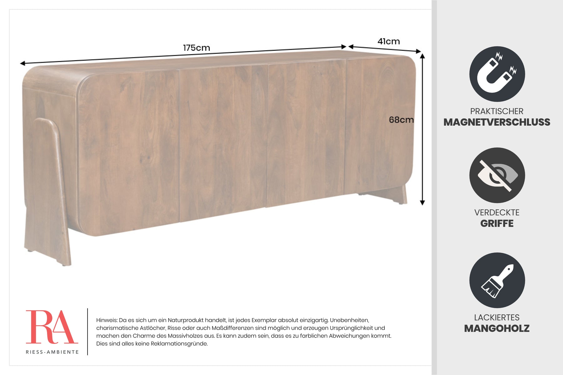 Dimensions de la table