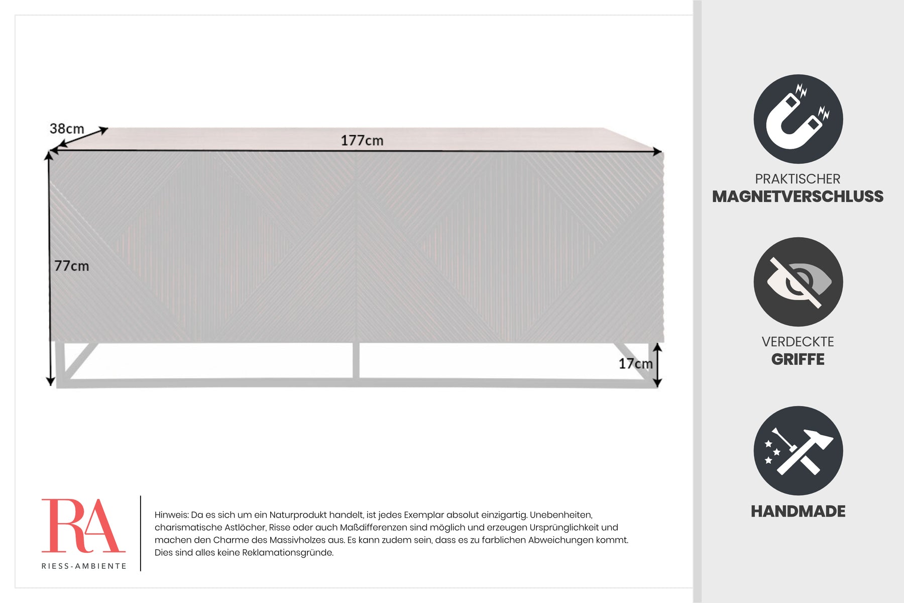 Dimensions de la table