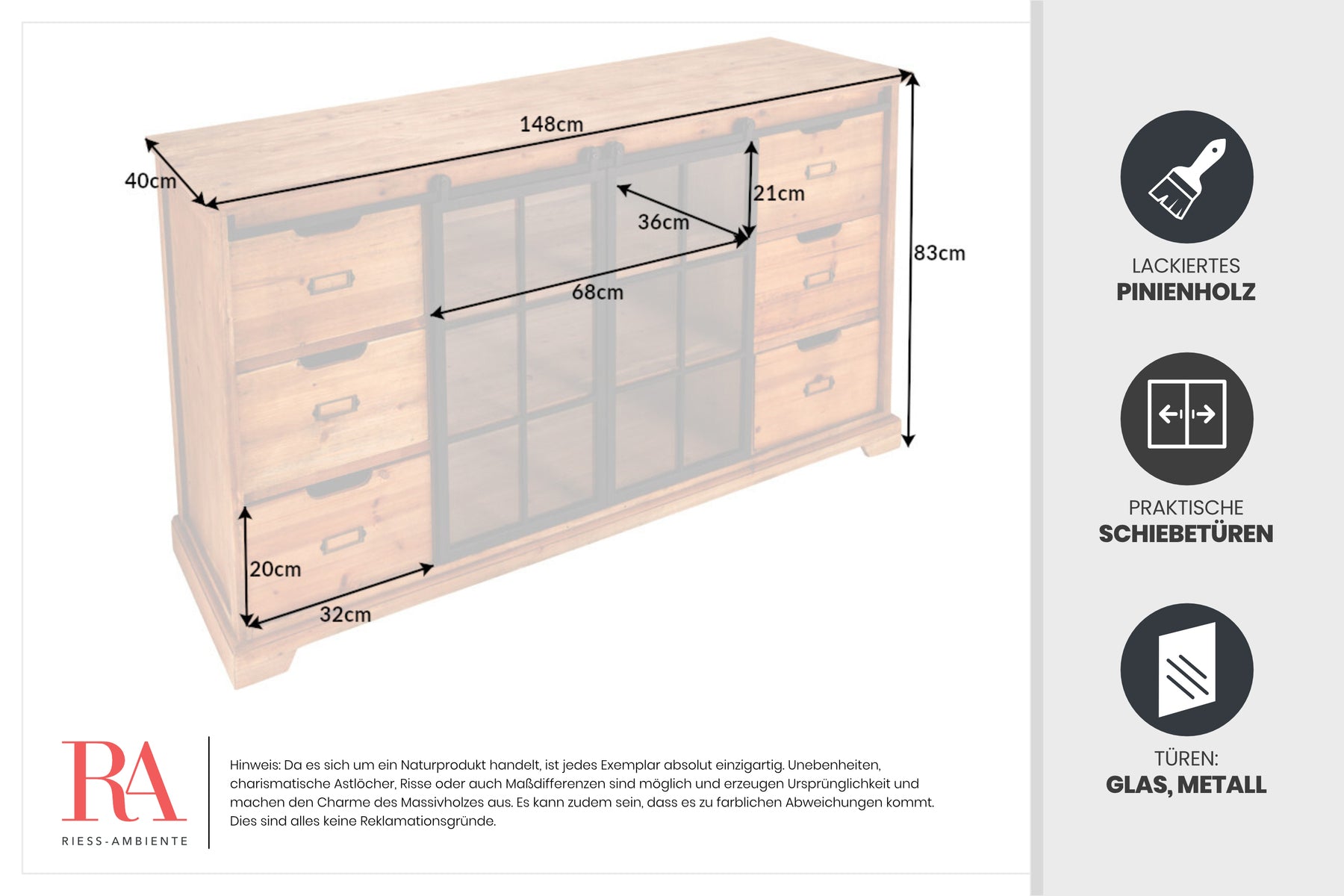 Dimensions de la table