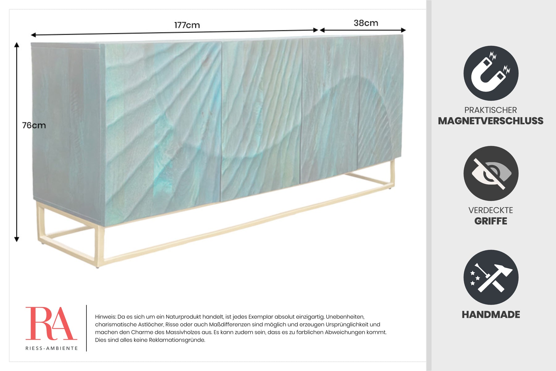 Dimensions de la table
