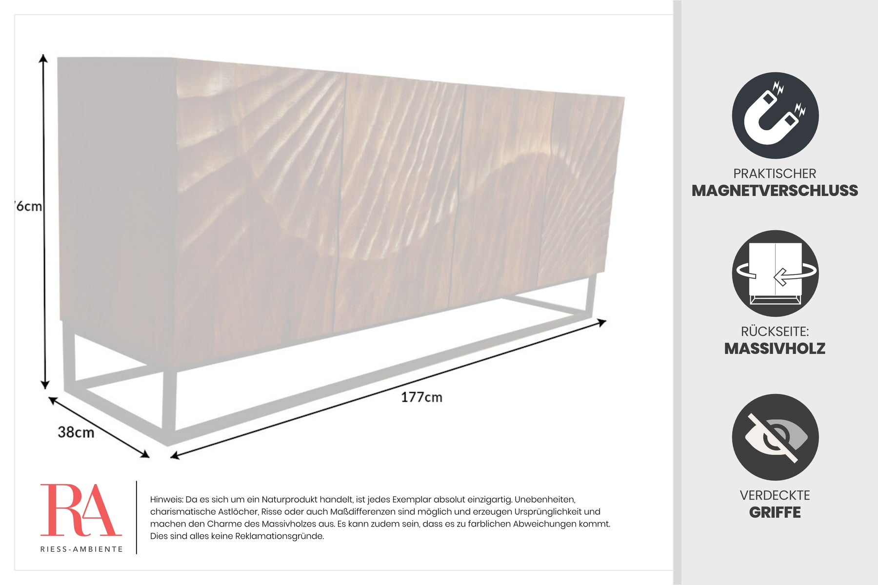 Dimensions de la table
