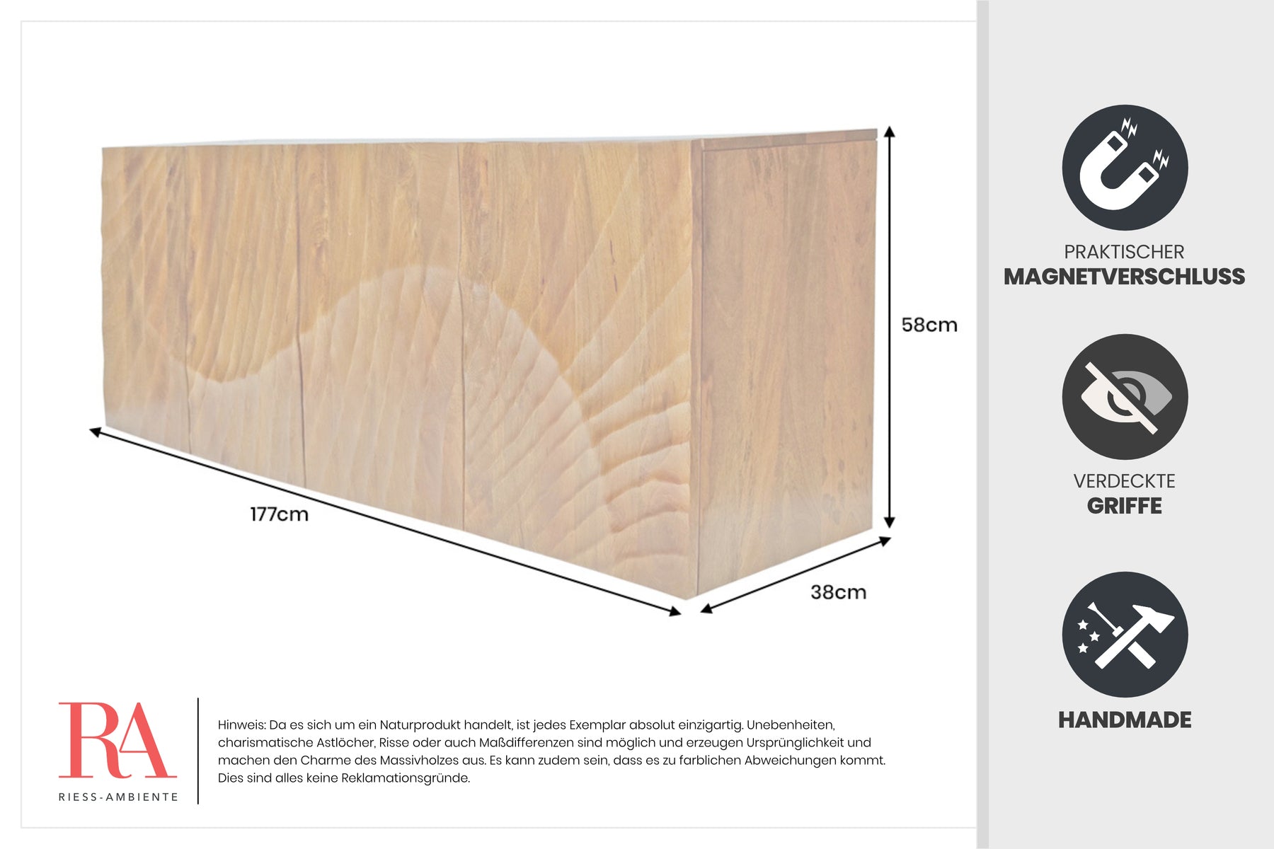 Dimensions de la table