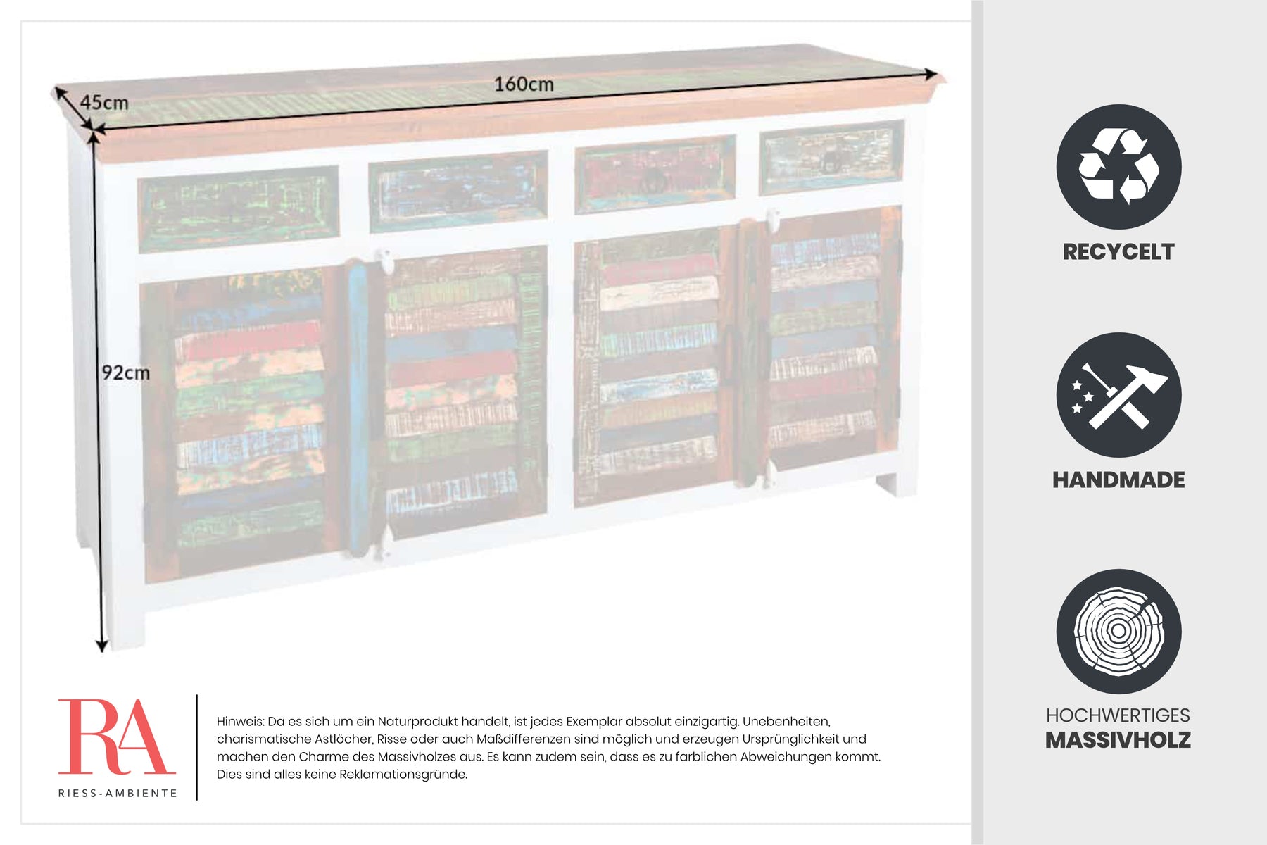 Dimensions de la table