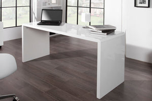 Bureau design FAST TRADE 160cm table d’ordinateur blanc brillant