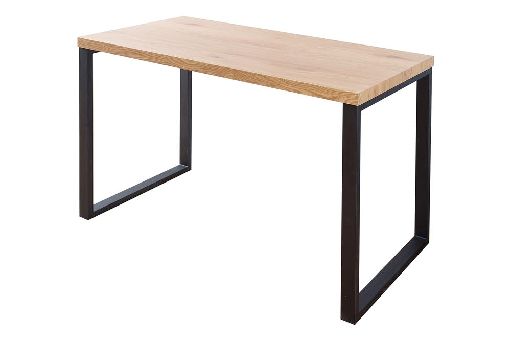 Bureau design OAK DESK 120cm chêne vintage structure métal noir