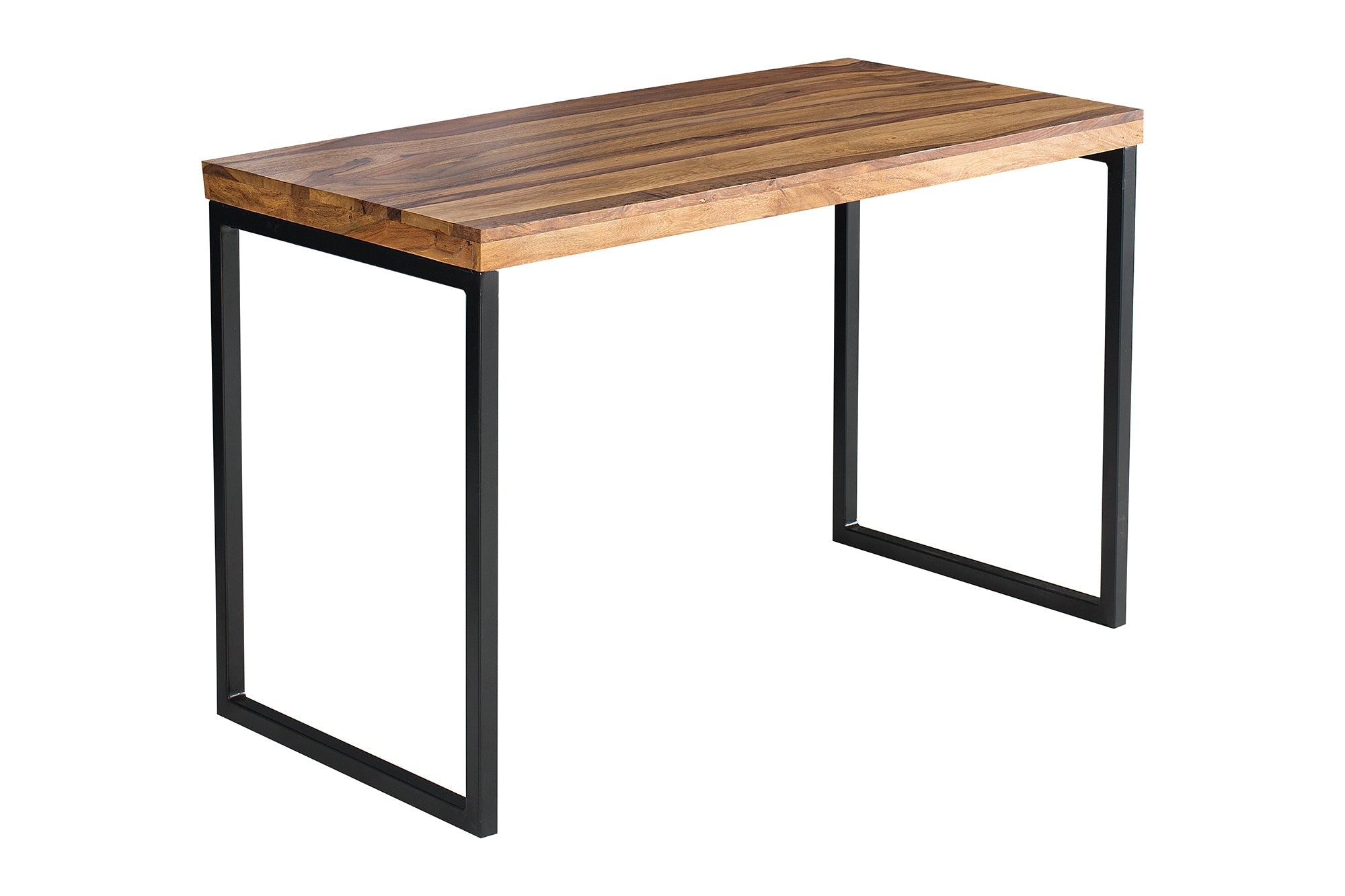 Bureau élégant ELEMENTS 118cm structure métal finition pierre Sheesham marron