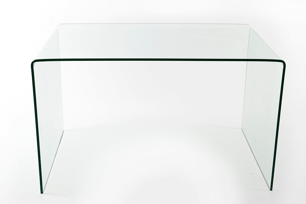 Bureau en verre extravagant FANTOME 120cm table à manger transparente table tout en verre