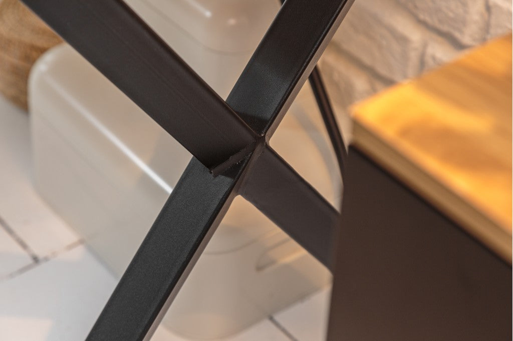 Bureau industriel STUDIO 110cm aspect chêne avec tiroir