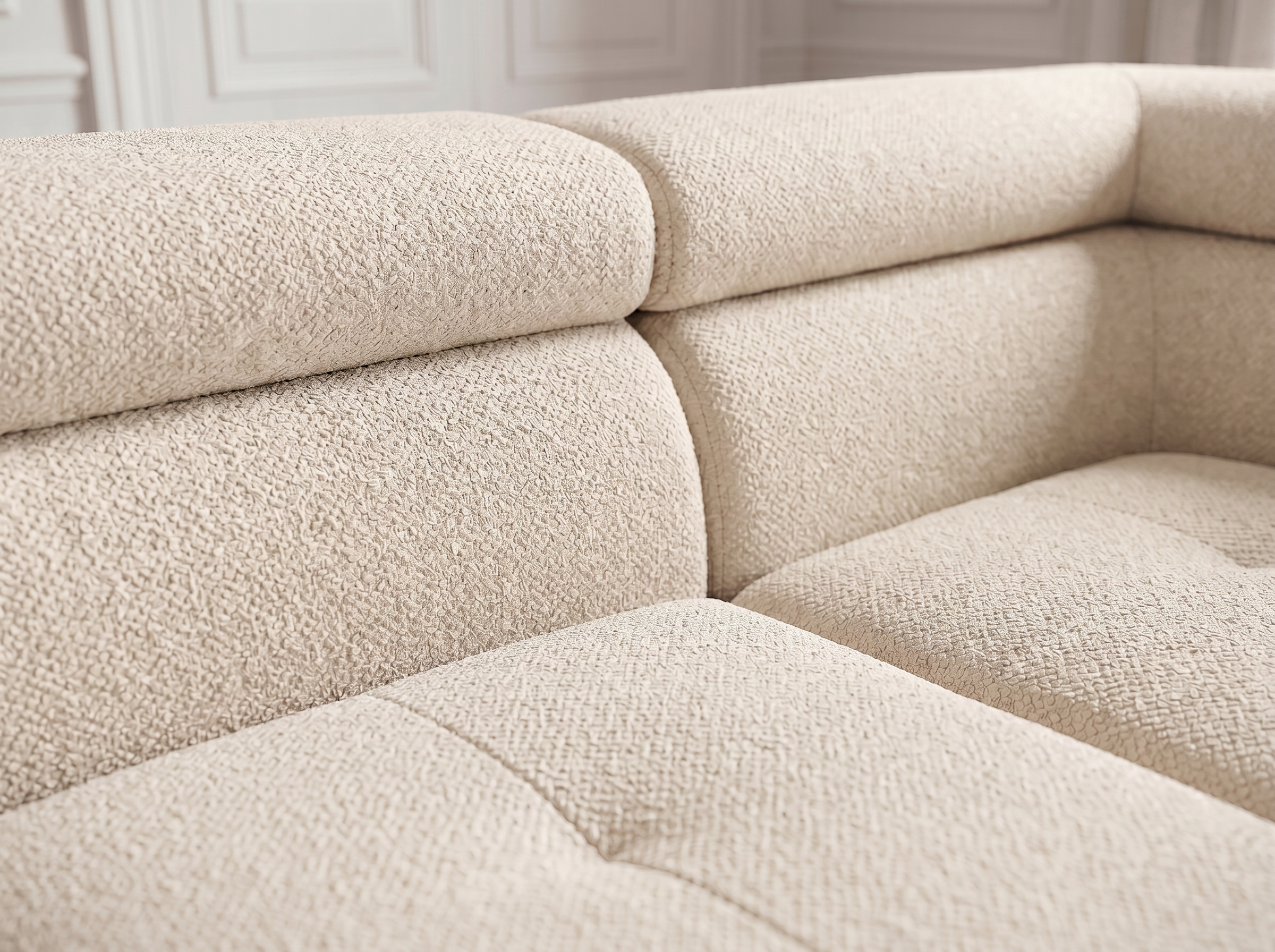 Canapé d'angle convertible Iéna – Boucle beige – photo 9