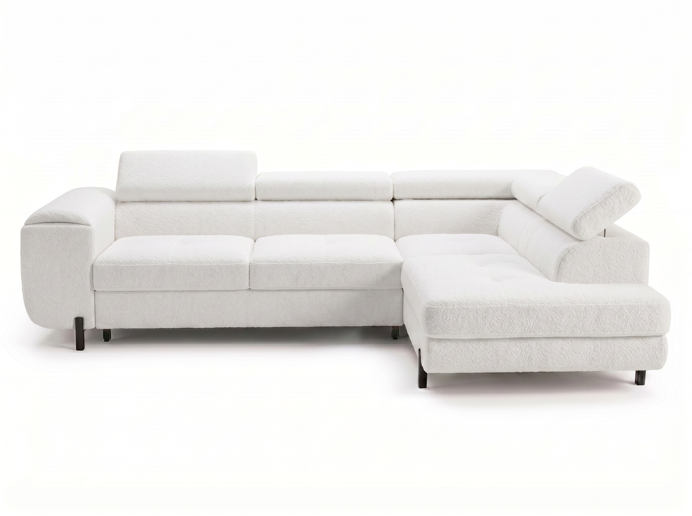 Canapé d'angle convertible Iéna – Boucle blanc – photo 1