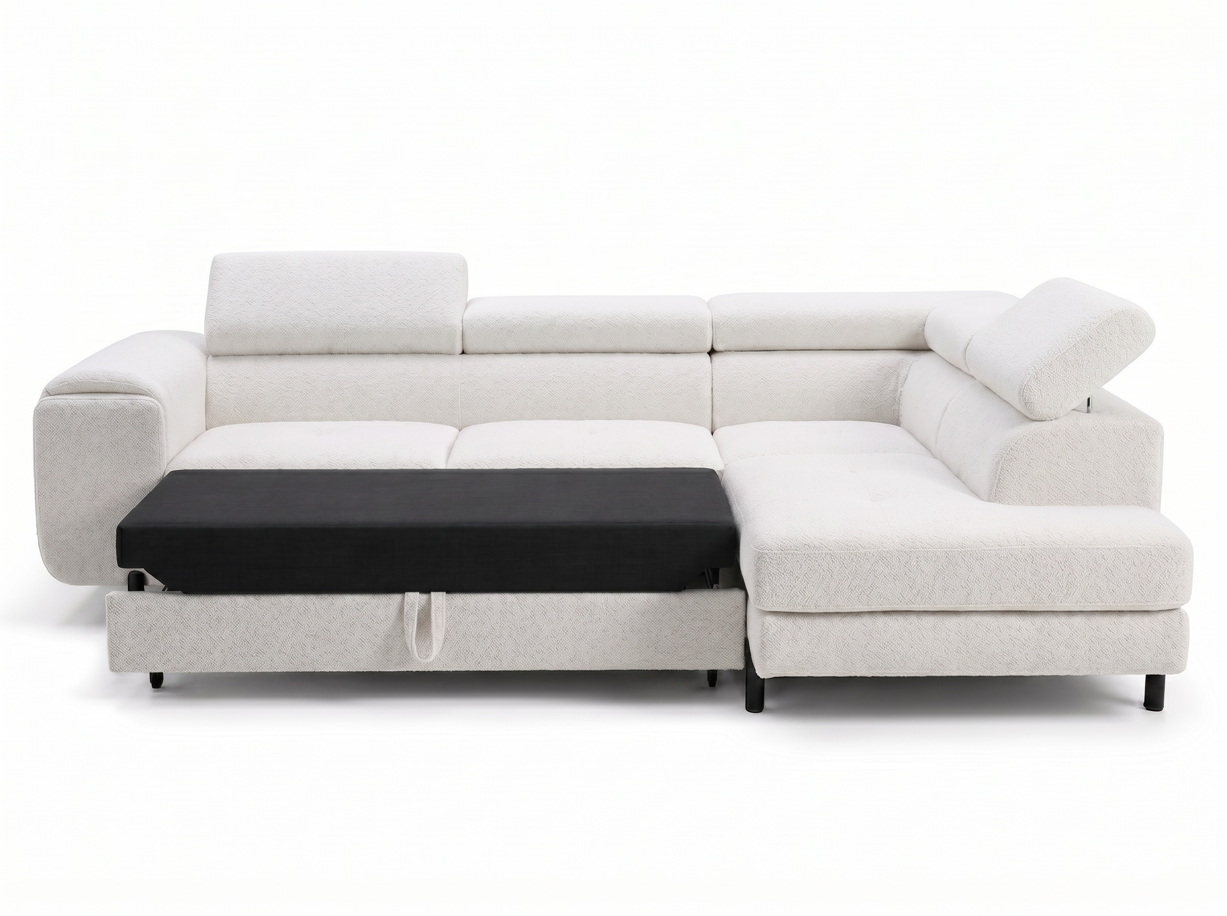 Canapé d'angle convertible Iéna – Boucle blanc – photo 11