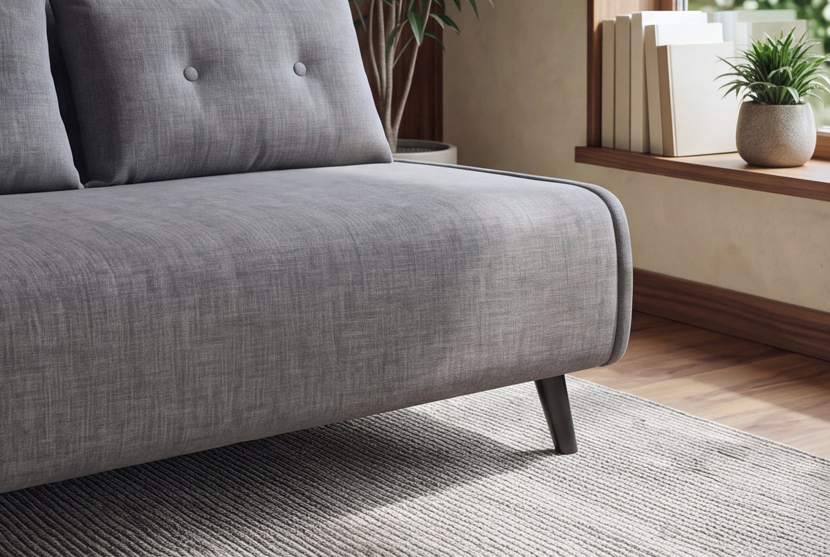 Canapé convertible 2 places SMART MULTIFUNCTION 140cm gris Vogue soie velours