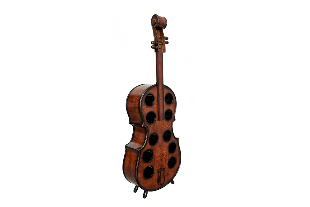 Casier à vin extravagant CELLO 133cm en bois de sapin marron pour 10 bouteilles
