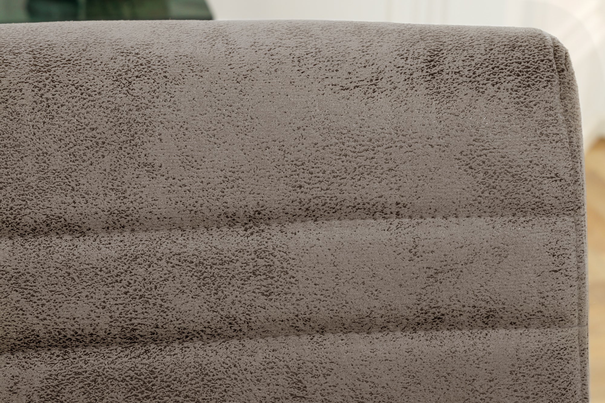 Lot de 2x chaises cantilever moderne LOFT en microfibre gris taupe avec accoudoirs et structure en fer noir