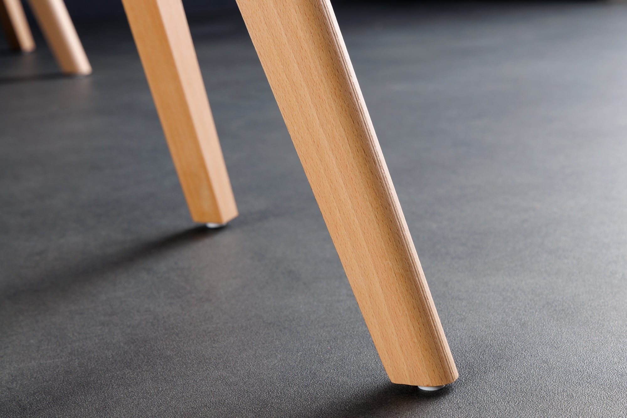 Lot de 2x chaises design SCANDINAVIA MEISTERSTÜCK en plastique blanc transparent et bois de hêtre naturel