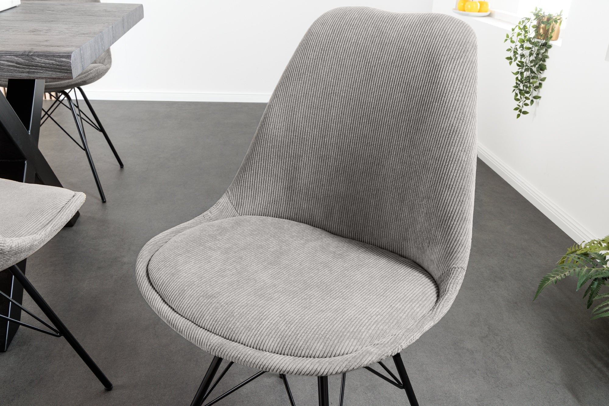 Lote de 2x sillas retro SCANDINAVIA MEISTERSTÜCK, gris