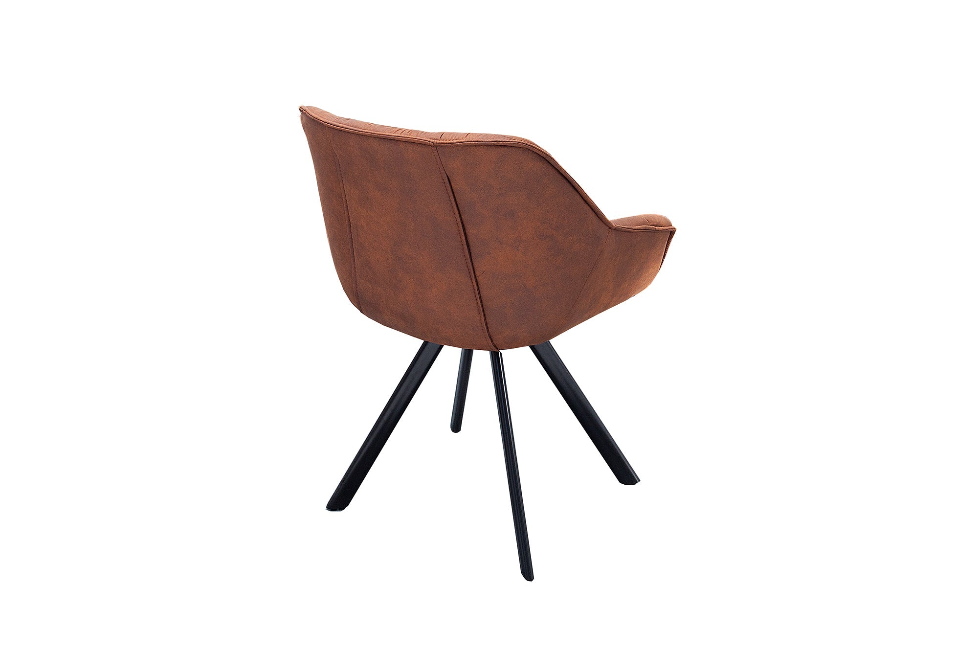 THE DUTCH COMFORT silla de diseño marrón antiguo de estilo retro con reposabrazos