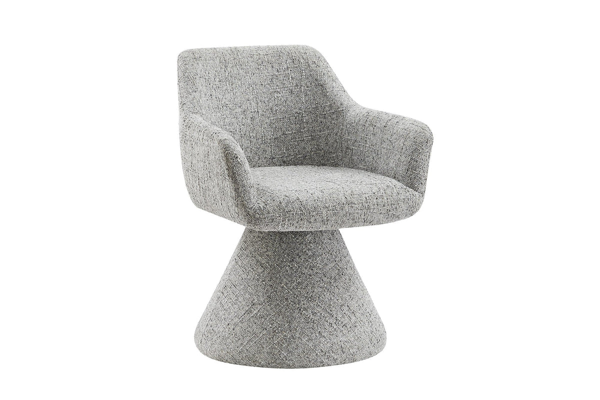 Chaise pivotante AMBIENTO gris chenille 180° avec Auto-Return chaise rembourrée