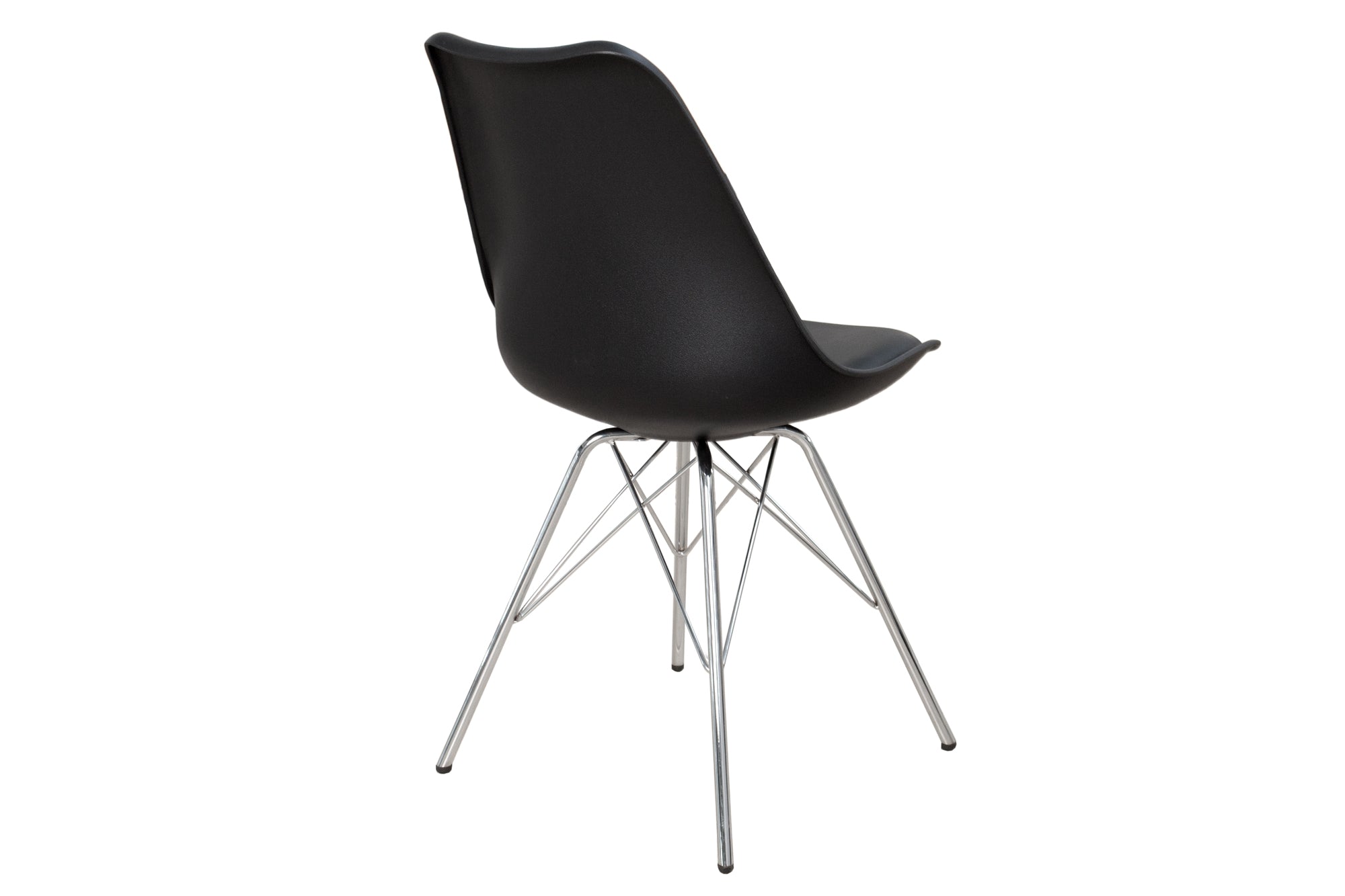 Juego de 2 sillas retro SCANDINAVIA MEISTERSTÜCK, estructura de cromo negro