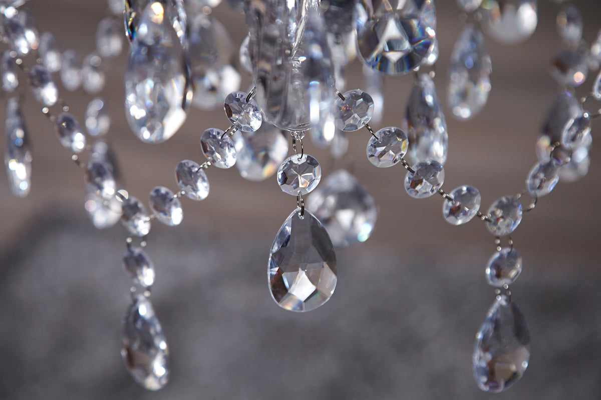 Chandelier DIAMONDS 5-armed clear acrylic