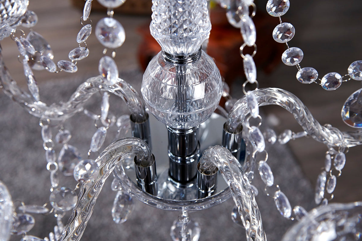 Chandelier DIAMONDS 5-armed clear acrylic