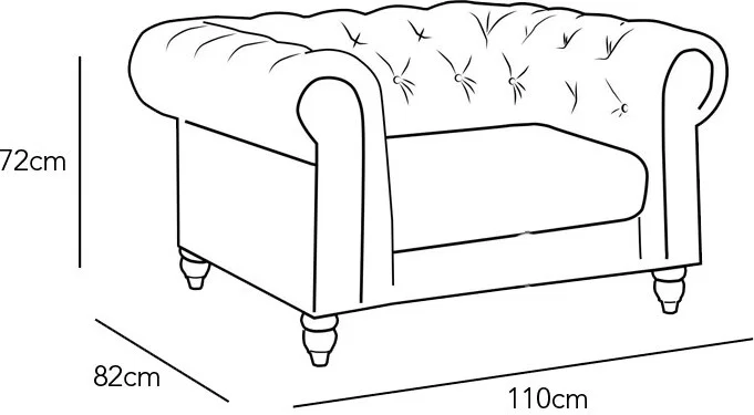 Dimensions Chesterfield 1 place