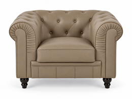 Fauteuil 1 place / Simili cuir PU / Taupe