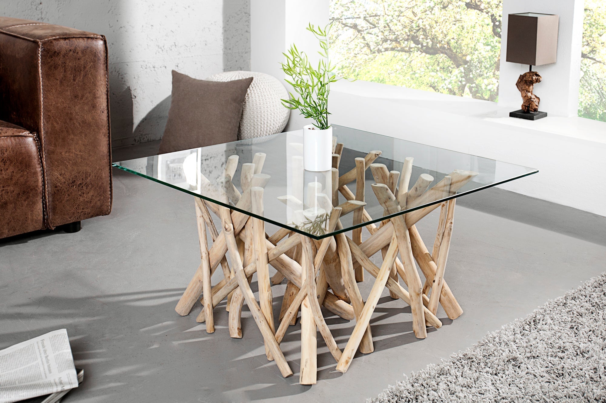 Coffee table DRIFTWOOD 60cm rack w/o glass plate