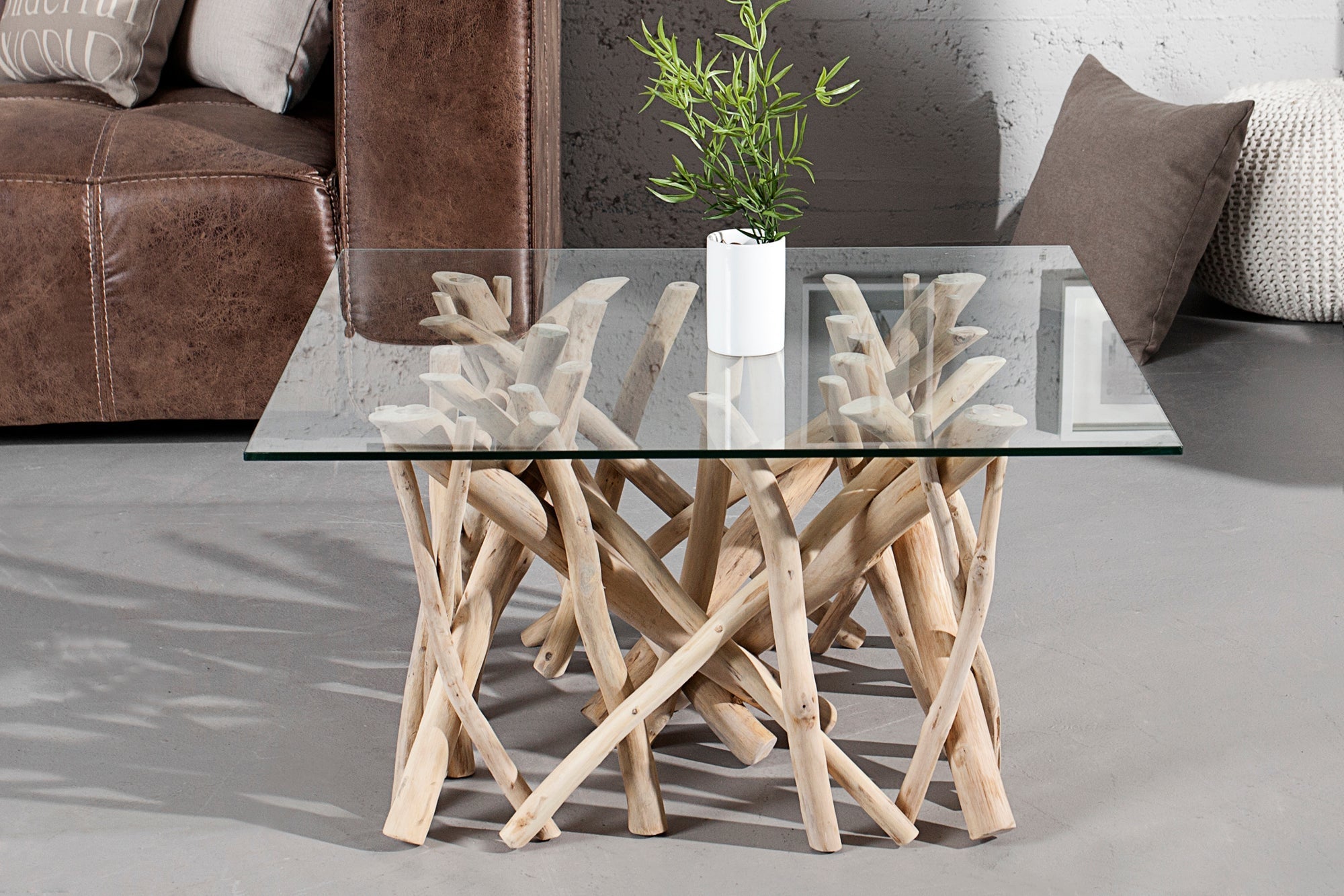 Coffee table DRIFTWOOD 60cm rack w/o glass plate