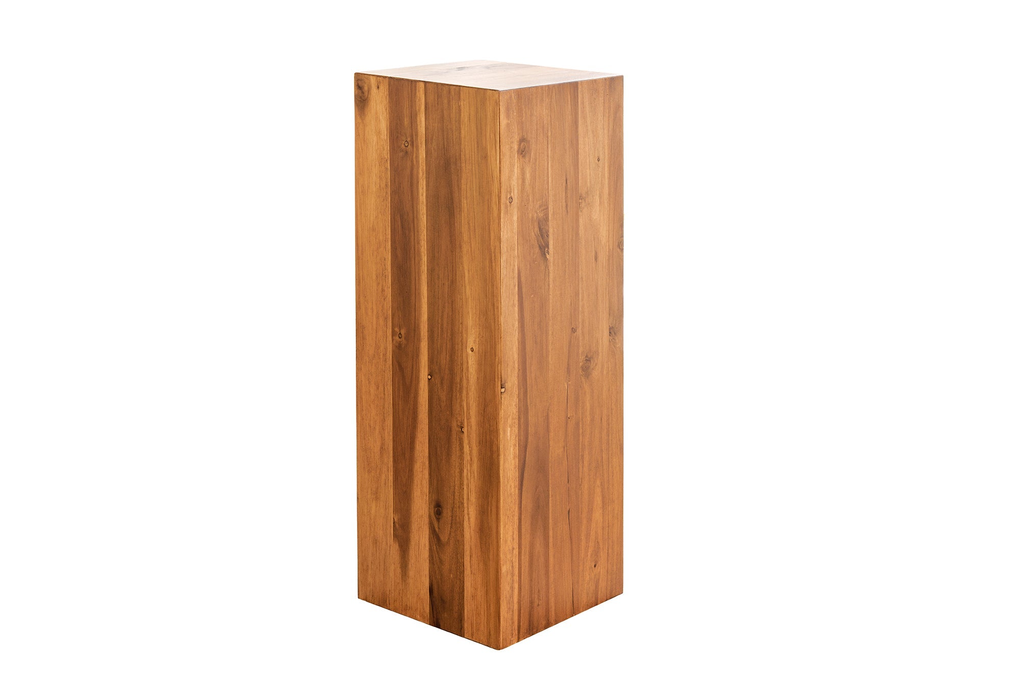Colonne décorative en bois massif COLUMNA 75cm table d’appoint en acacia marron