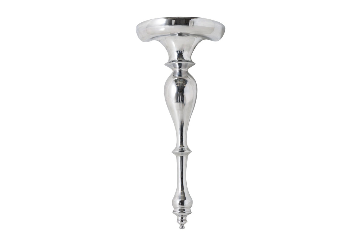 Console murale baroque SCALA 80cm étagère murale en aluminium argenté