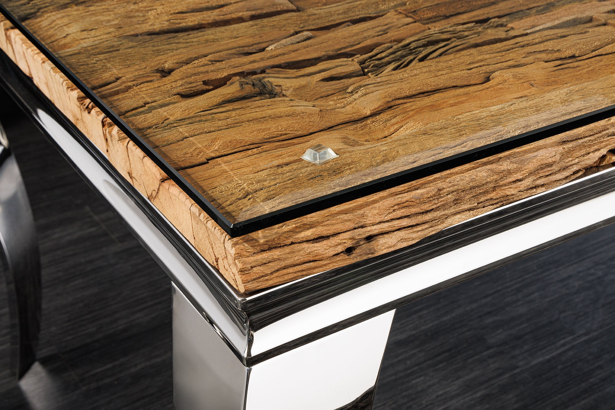 Console table top BARRACUDA 140x45cm teak wood