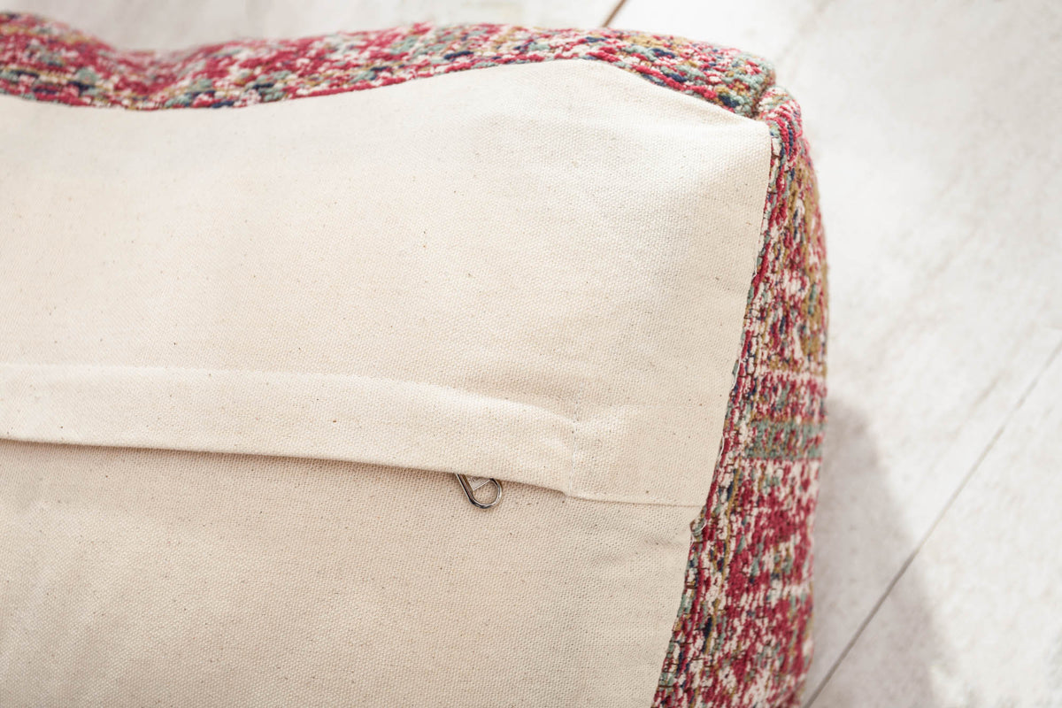 Coussin de sol oriental XL OLD MARRAKESCH 70cm rouge motif floral pouf