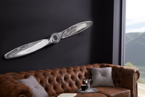 Décoration murale authentique SCREW II 110cm hélice d’avion argentée