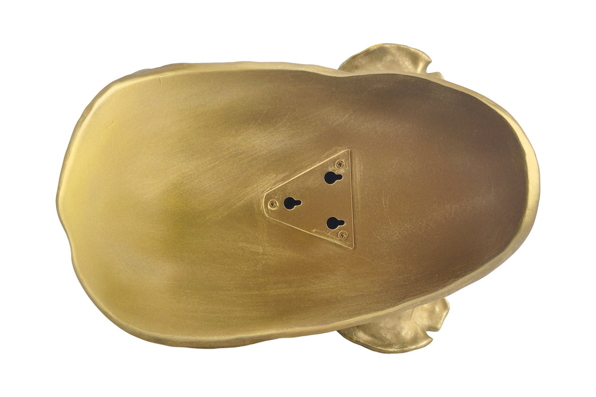 Deko-Wandfigur RHINO 40cm gold handmade Nashorn-Skulptur
