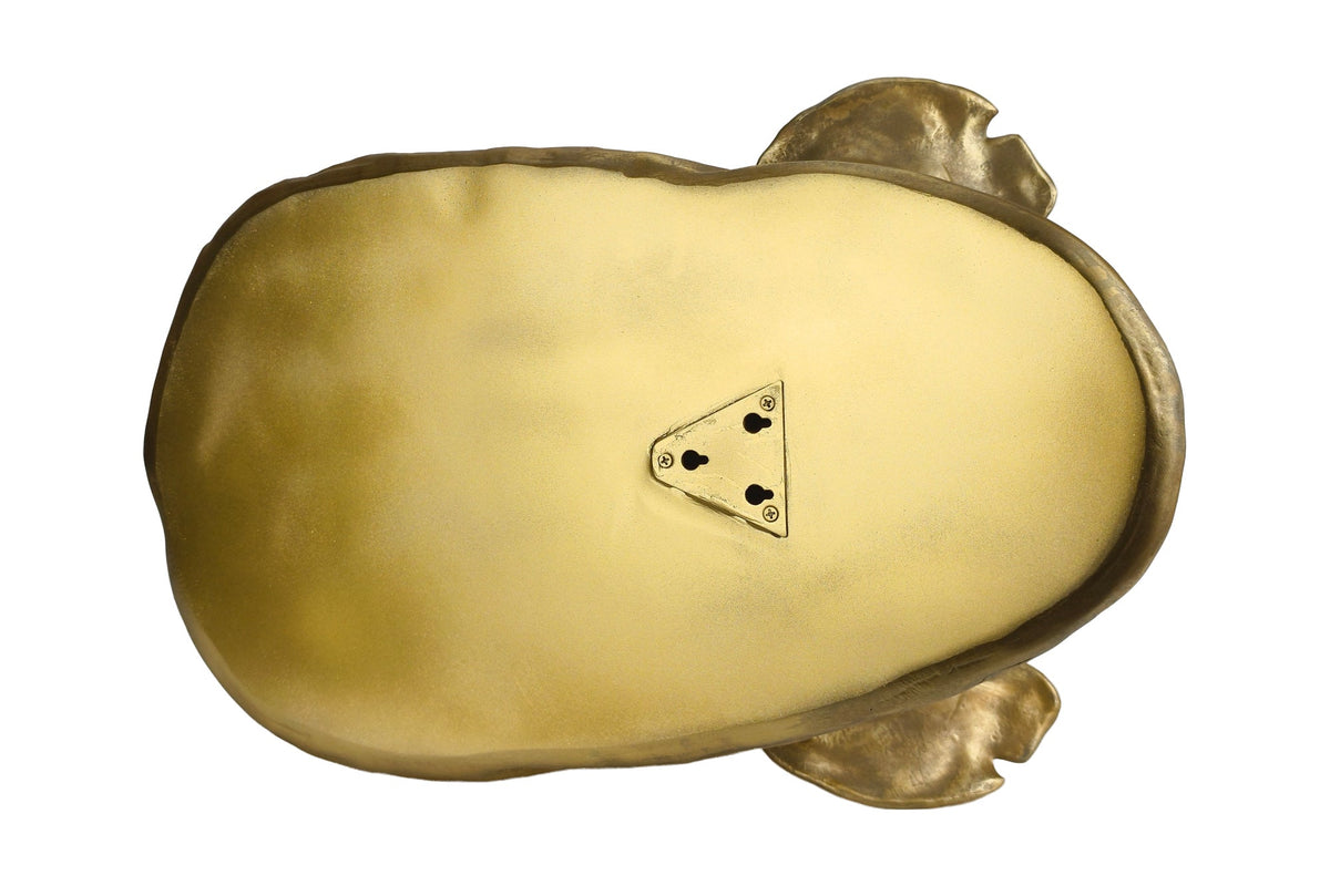 Deko-Wandfigur RHINO 60cm gold handmade Nashorn-Skulptur