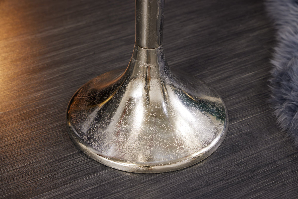 Dekorativer Sektkühler CHAMPAGNE 80cm antik silber handmade Metall Flaschenkühler