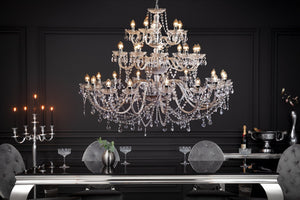 Design lustre CRYSTAL XXL 120 cm acrylique clair 30 bras lampe cristal
