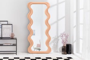 Design miroir mural CURVY 160cm apricot miroir pastel