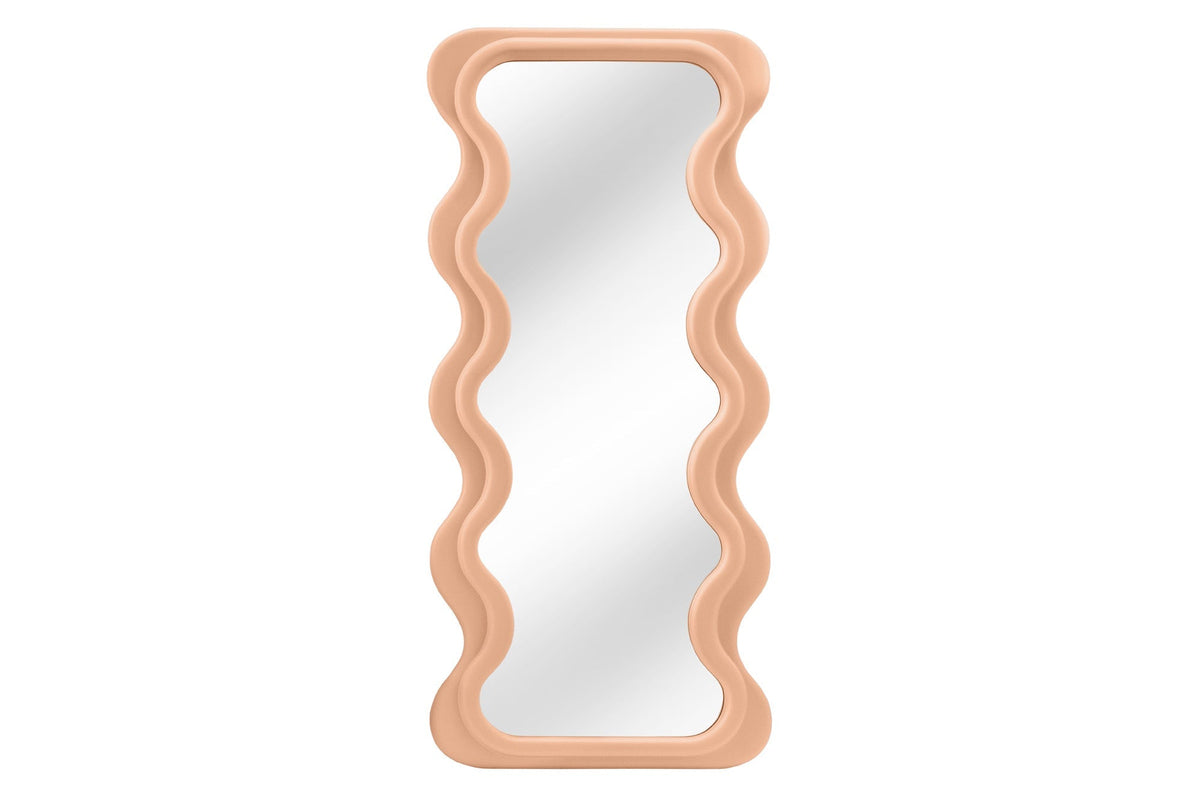 Design miroir mural CURVY 160cm apricot miroir pastel